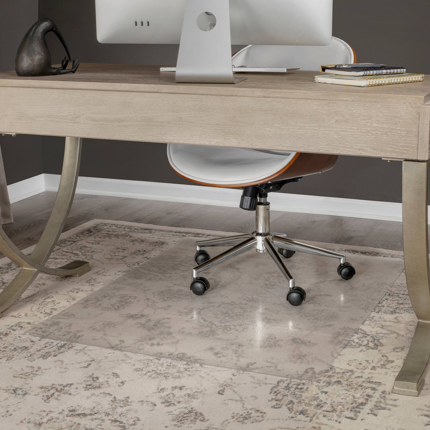 Alt View 4. Deflecto - Deflecto SuperGrip Multi-surface Chair Mat - Clear.