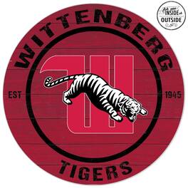 Jardine - Wittenberg University Tigers 20'' x 20'' Indoor/Outdoor Team Color Circle Sign - Red