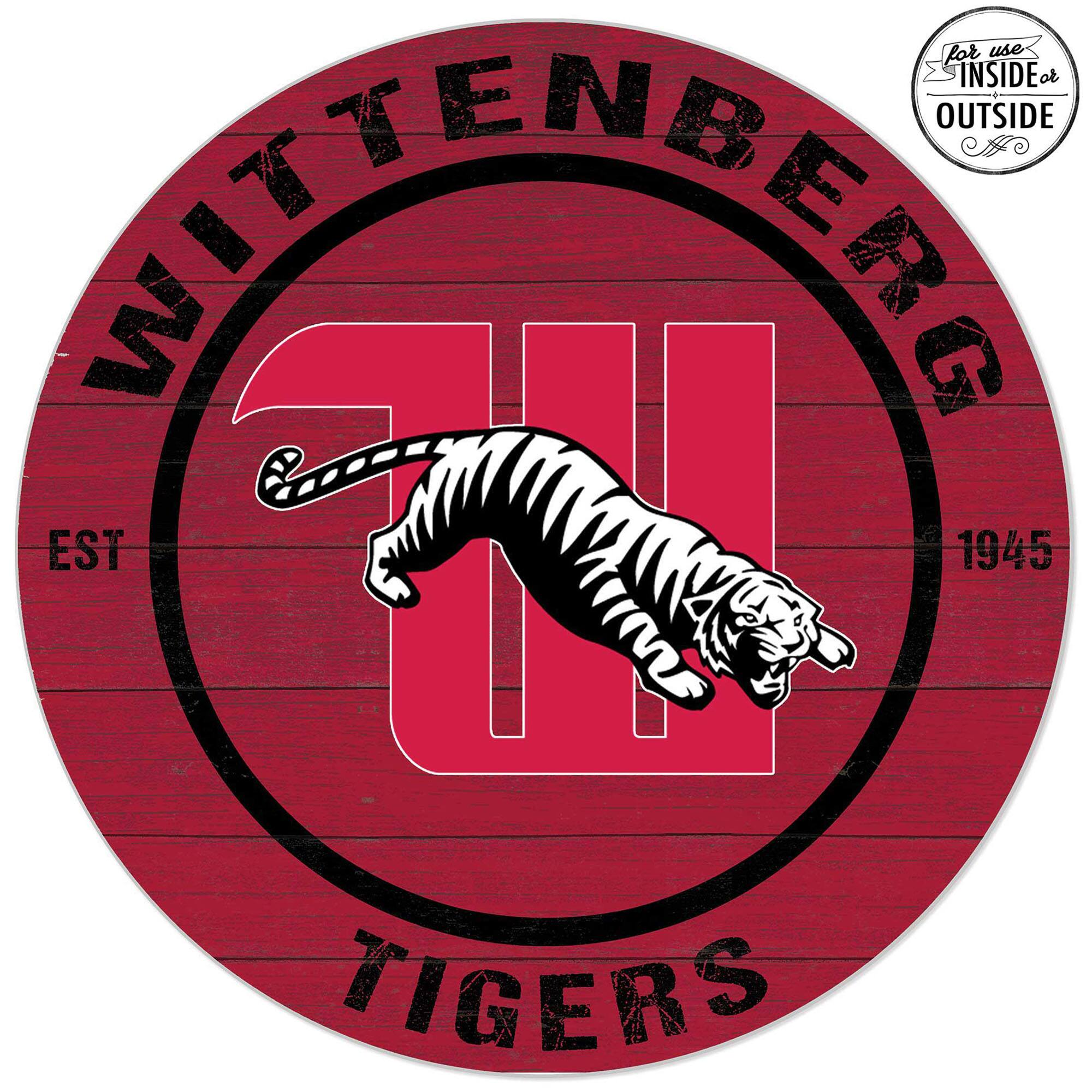 Wittenberg University Tigers 20'' x 20'' Indoor/Outdoor Team Color Circle Sign