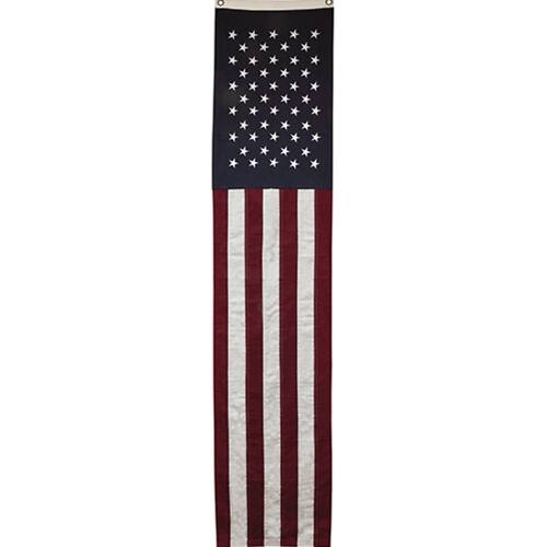 Front. BreeBe - Natural Flag Slim  Banner - Red, White, Blue.