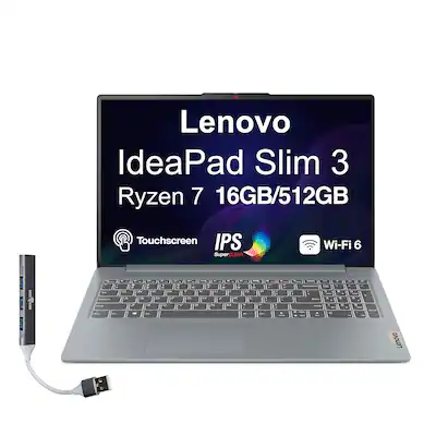 Lenovo IdeaPad Slim 3 Laptop 15.6 FHD (AMD Ryzen 7 5825U, 16GB Lenovo IdeaPad Slim 3 Laptop 15.6 FHD (AMD Ryzen 7 5825U, 16GB