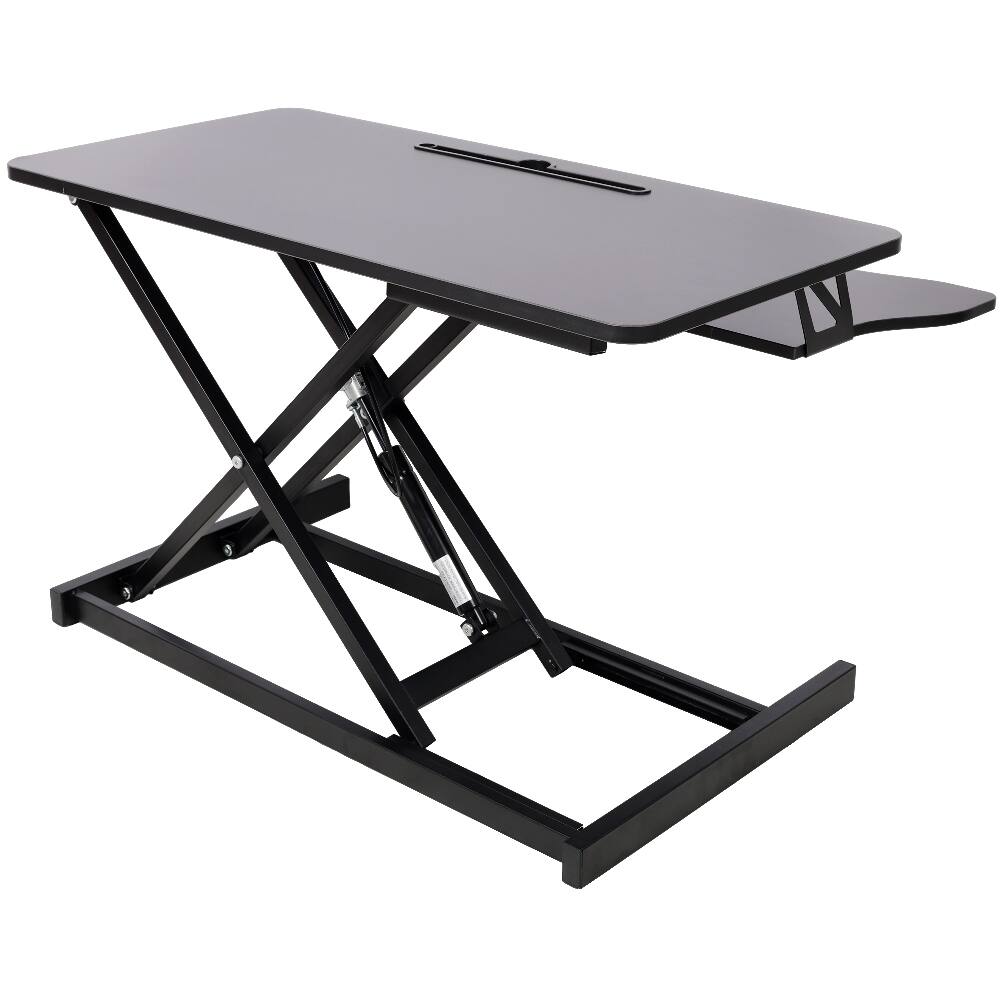 Back. Loheer - Loheer Adjustable Height Standing Laptop Desk Converter Black - Black.