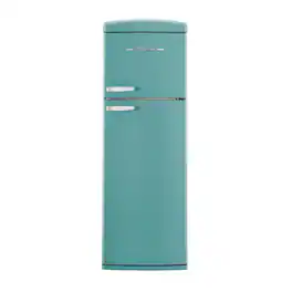 Unique Appliances - 24 in. Wide Classic Retro 11 cu.ft. Top Freezer Refrigerator - Ocean Mist Turquoise