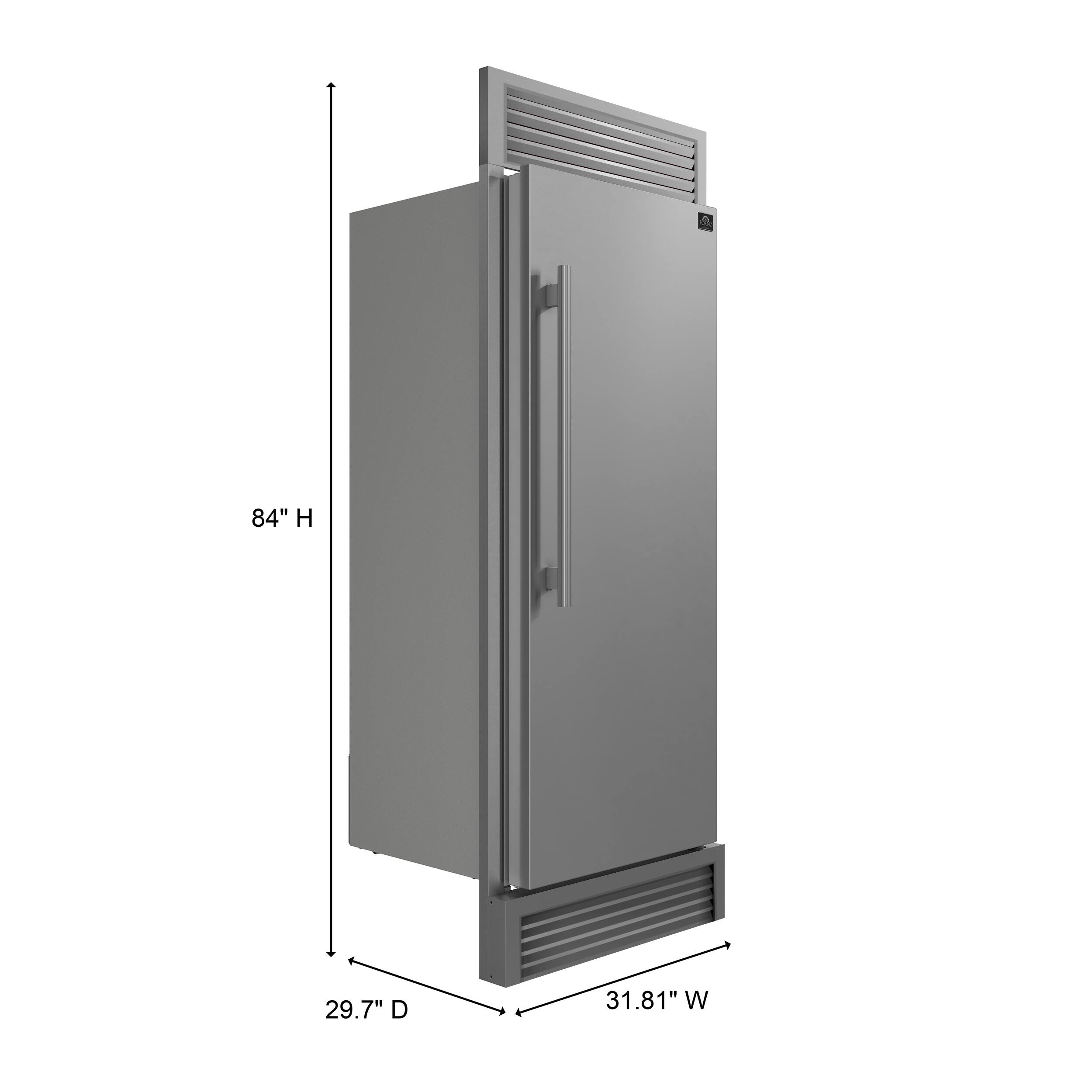 84" H 29.7" D 31.81" W