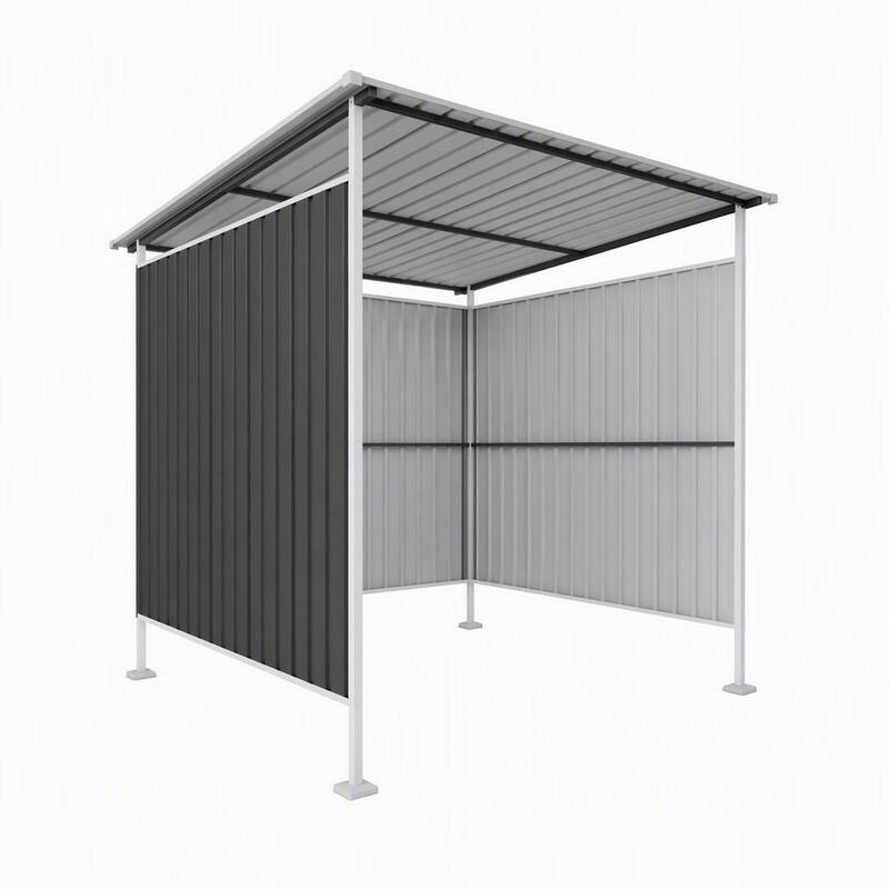 RYHNUYNE 6x6 FT Outdoor Pergola,Hardtop Lean to Grill Gazebo & Bike ...