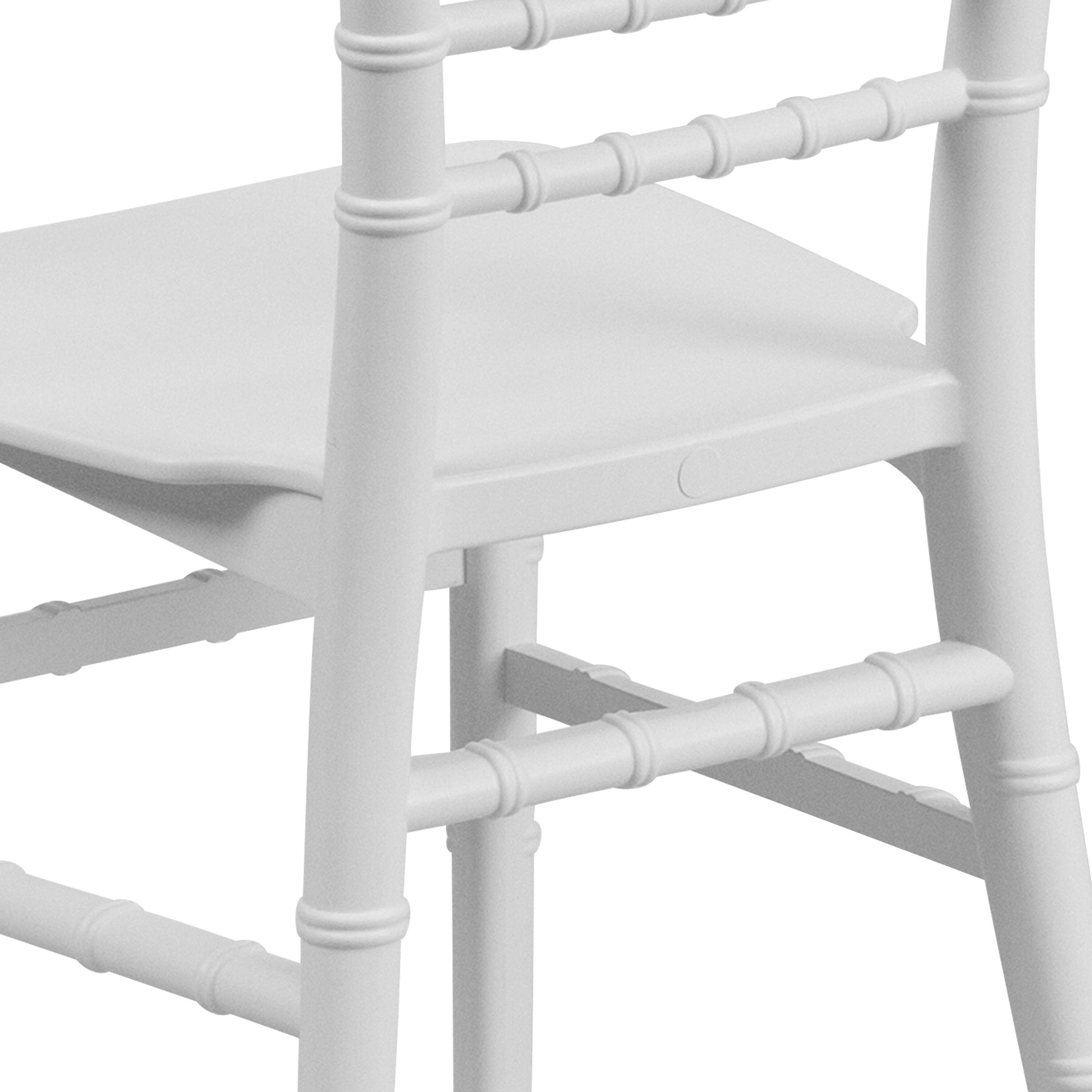 Alt View 9. Emma + Oliver - 10 Pack Child’s All Occasion Resin Chiavari Chair for Home or Home Based Rental Business - White.