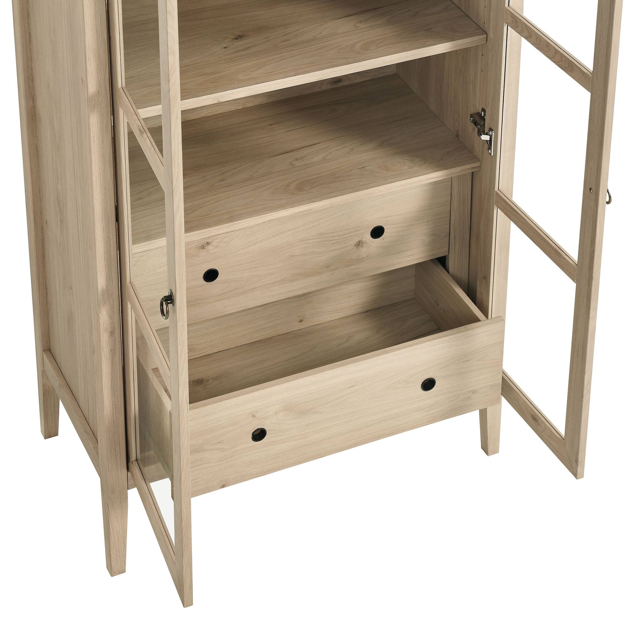 Alt View 7. Modway - Nolan Tall Arched Storage Display Cabinet by Modway - Light Oak.