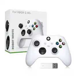 Cluzine - For Xbox Series X 2.4G Wireless Controller with Receiver & Vibration - White