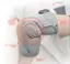 The text on the image is grouped and corrected as follows:

+ Heated Vibrating Massage Therapy
+ Weighted Pressure Relief
+ Soft & Smooth Fabric
+ Adjustable Straps