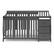 Alt View 11. Storkcraft - Portofino 5-in-1 Convertible Crib and Changer - Gray.