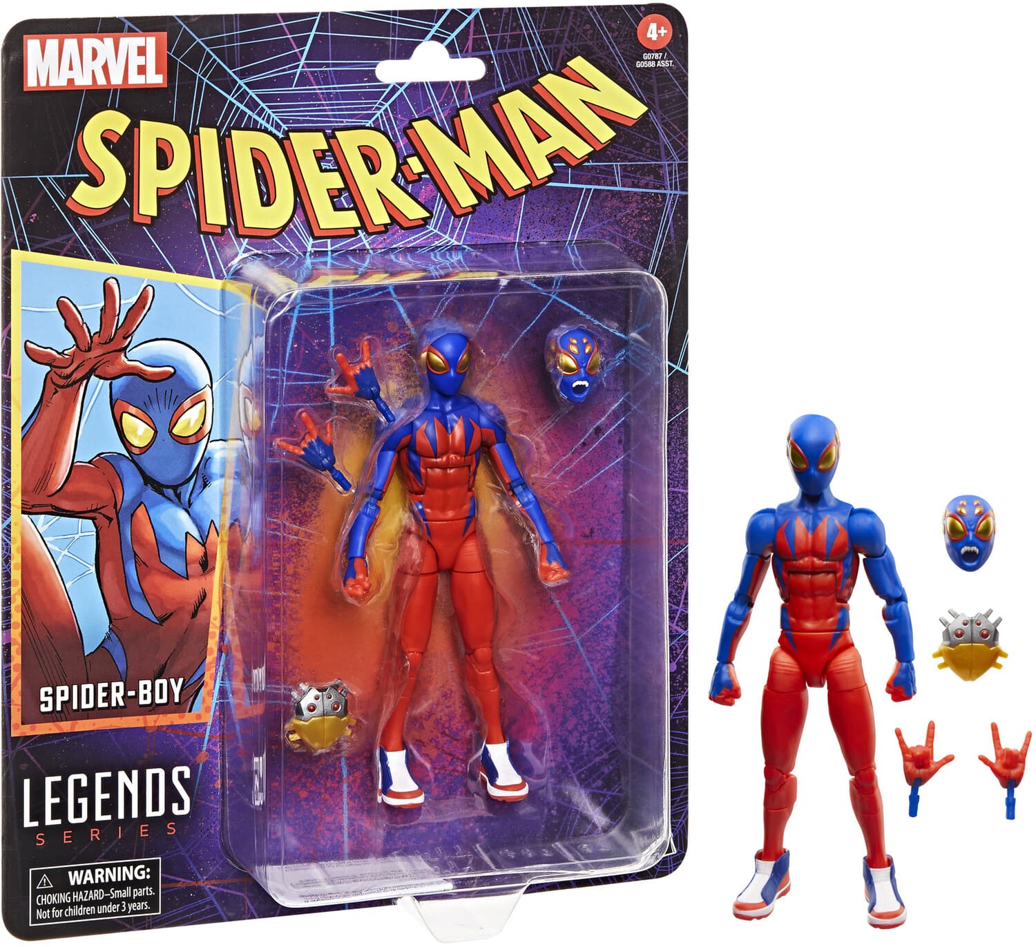 Hasbro - Collectibles - Spider-Man Retro Comics - Marvel Legends - Spider-Boy Action Figure - COLLECTABLES - Multicolor