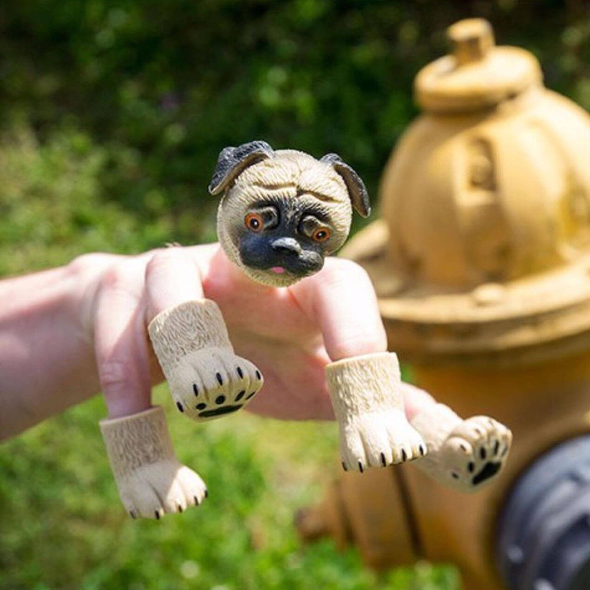 Alt View 4. Accoutrements - Handipug Finger Puppet (5-Pieces) - Multi-Color.