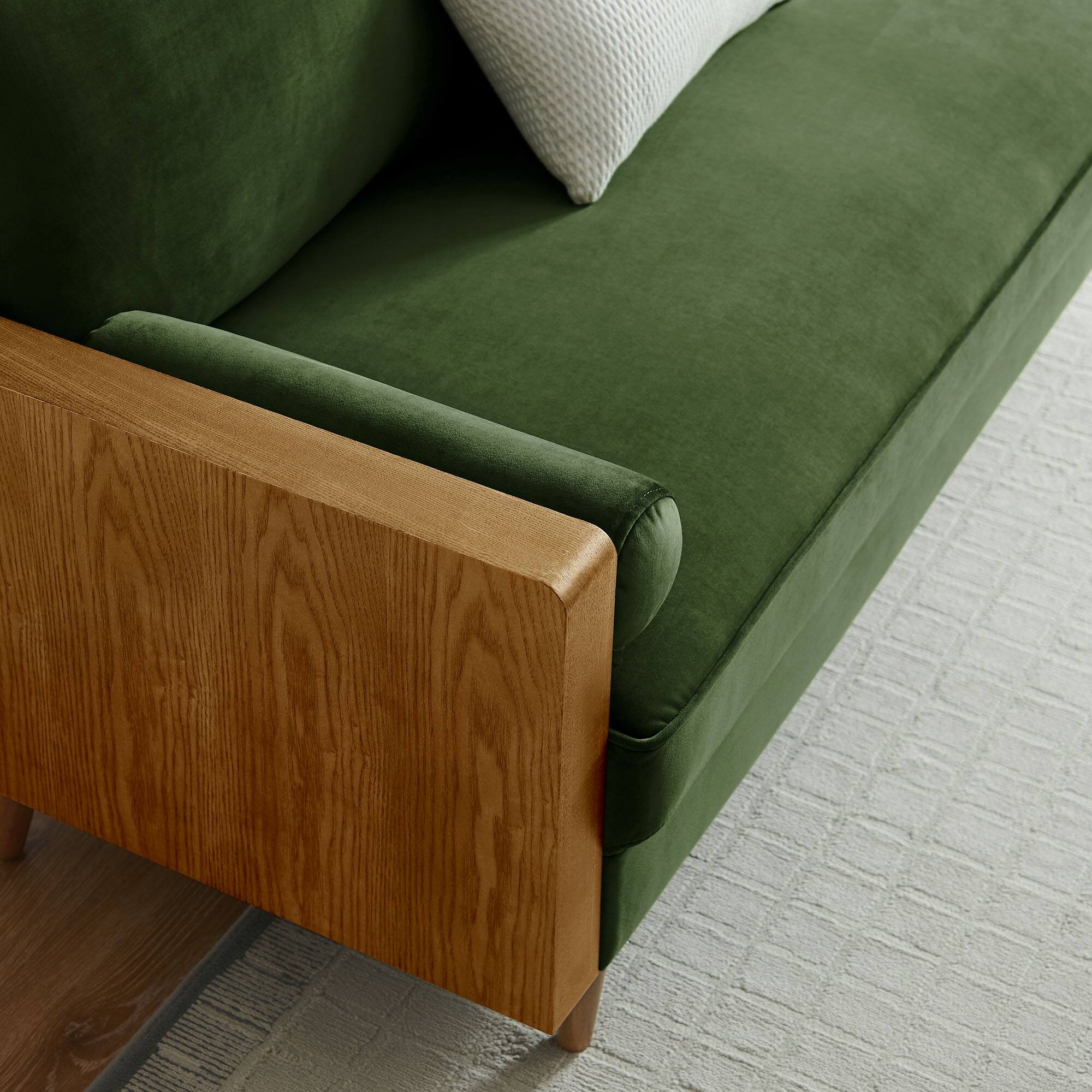Alt View 5. Modway - Kellan Performance Velvet Sofa by Modway - Green.