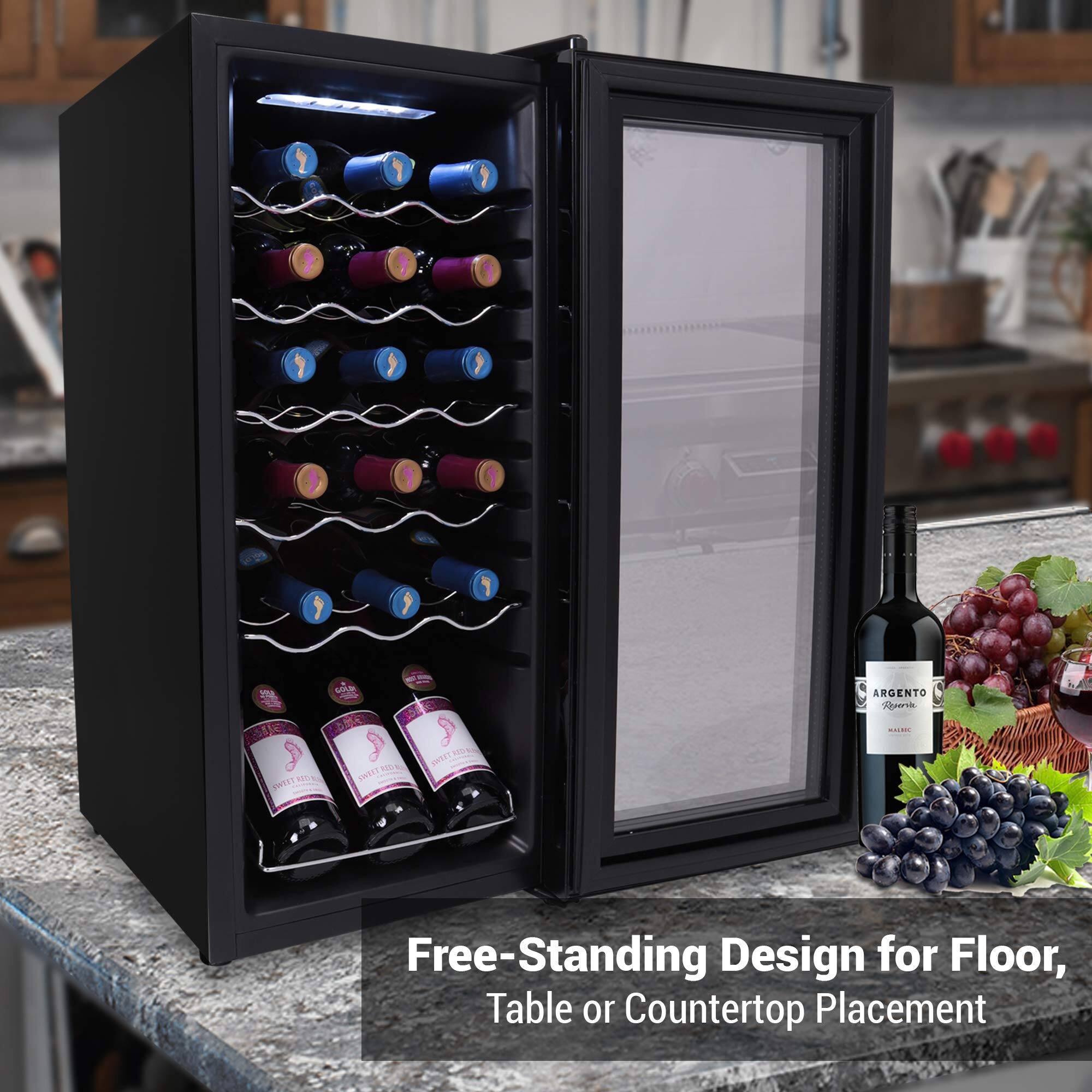 To: Mr. M  
Subject: ARGENTO Wine Cooler  

Free-Standing Design for Floor, Table or Countertop Placement