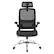Front. OSP Home Furnishings - Mesh Back Manager’s Chair with Flip Arms and 2-Way Adjustable Headrest - Black.