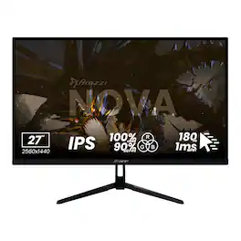 Arozzi - – Nova 27" IPS QHD 180Hz Gaming Monitor – - Black