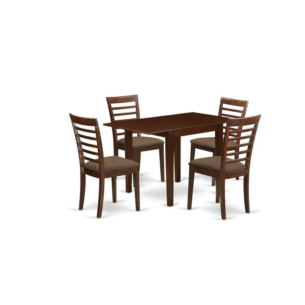 Left. East West Furniture - Dining Room Set Mahogany - Brown.