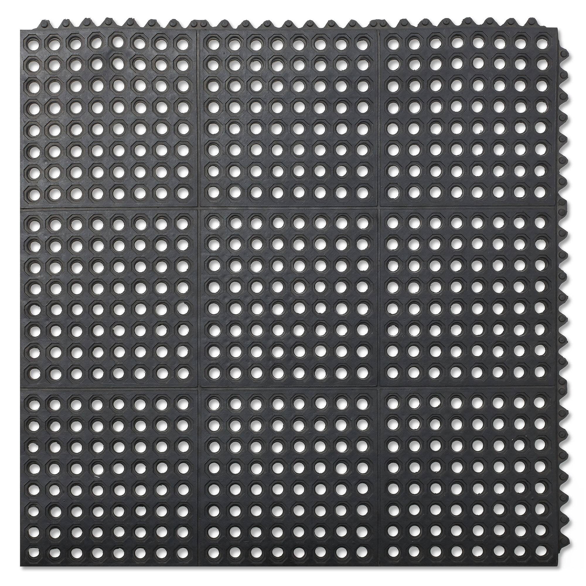 Alt View 1. GRIDMANN - Restaurant Floor Mats - Anti-Fatigue Non-Slip Rubber Drainage Mats - Black.