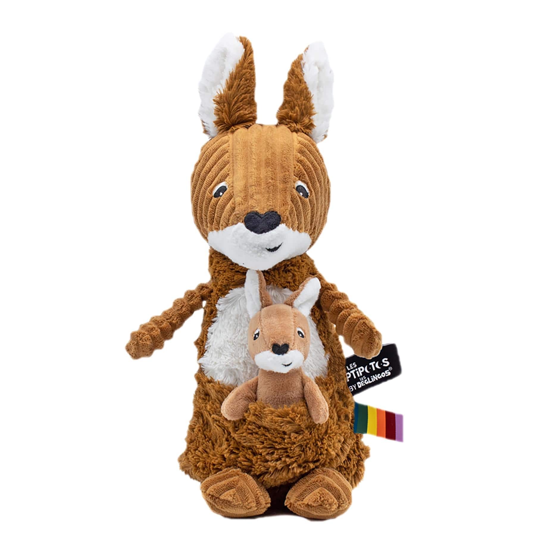 TriAction Toys - Les Deglingos Ptipotos Allezou the Kangaroo Plush - Brown