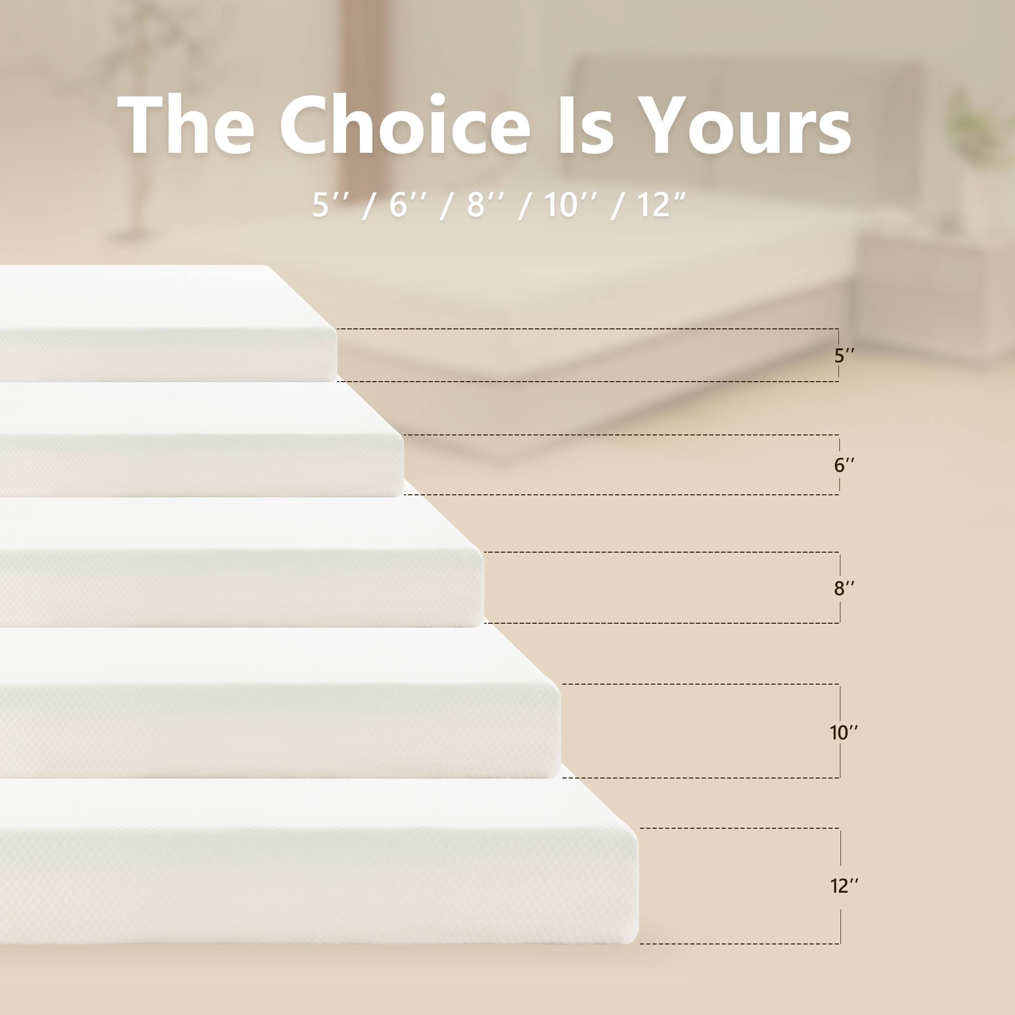 The Choice Is Yours  
5" / 6" / 8" / 10" / 12"
