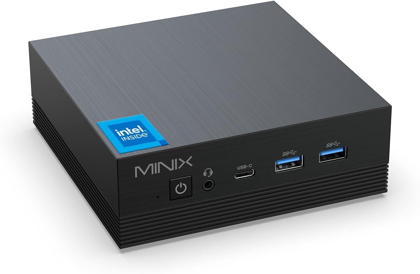 MINIX - Z100-Aero Mini PC with16GB DDR4, 512GB SSD PCIe 3.0 NVMe Intel 12th Gen N100 4K Triple Display, Windows 11 Pro, WiFi 5 - Black
