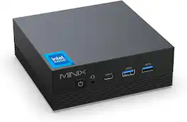 MINIX - Z100-Aero Mini PC with16GB DDR4, 512GB SSD PCIe 3.0 NVMe Intel 12th Gen N100 4K Triple Display, Windows 11 Pro, WiFi 5 - Black