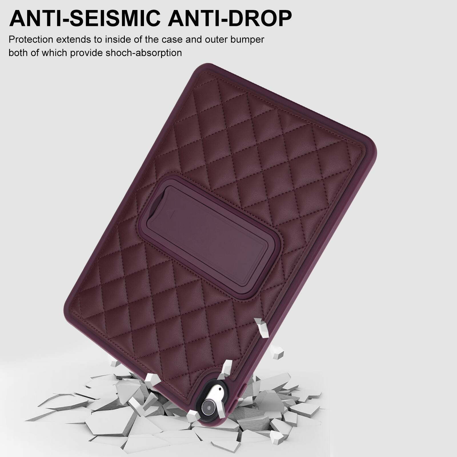ANTI-SEISMIC ANTI-DROP  
Protection extends to inside of the case and outer bumper both of which provide shock-absorption