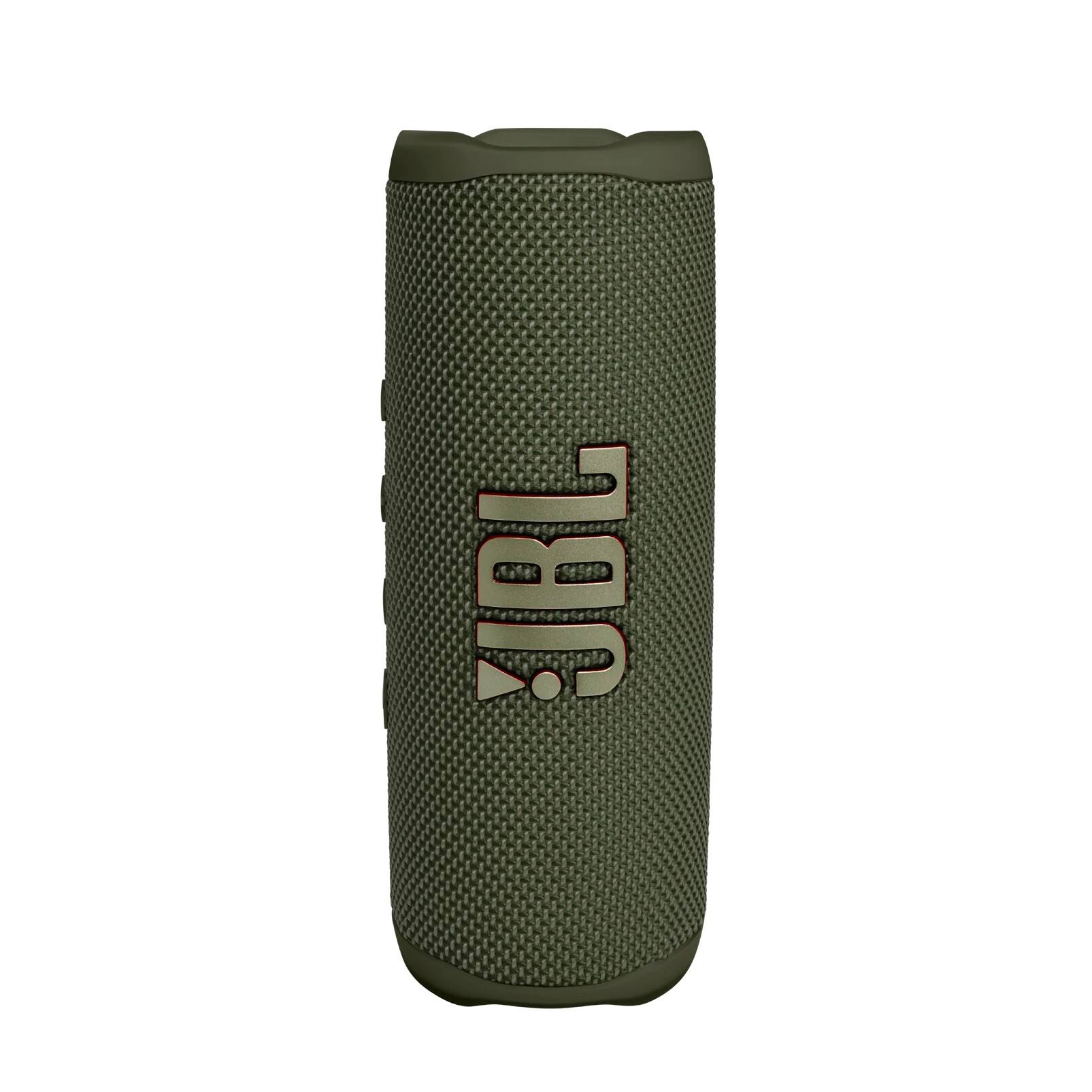 Front. JBL - JBL Flip 6 Portable Bluetooth Speaker powerful sound deep bass waterproof PartyBoost for multiple speaker pairing Green.