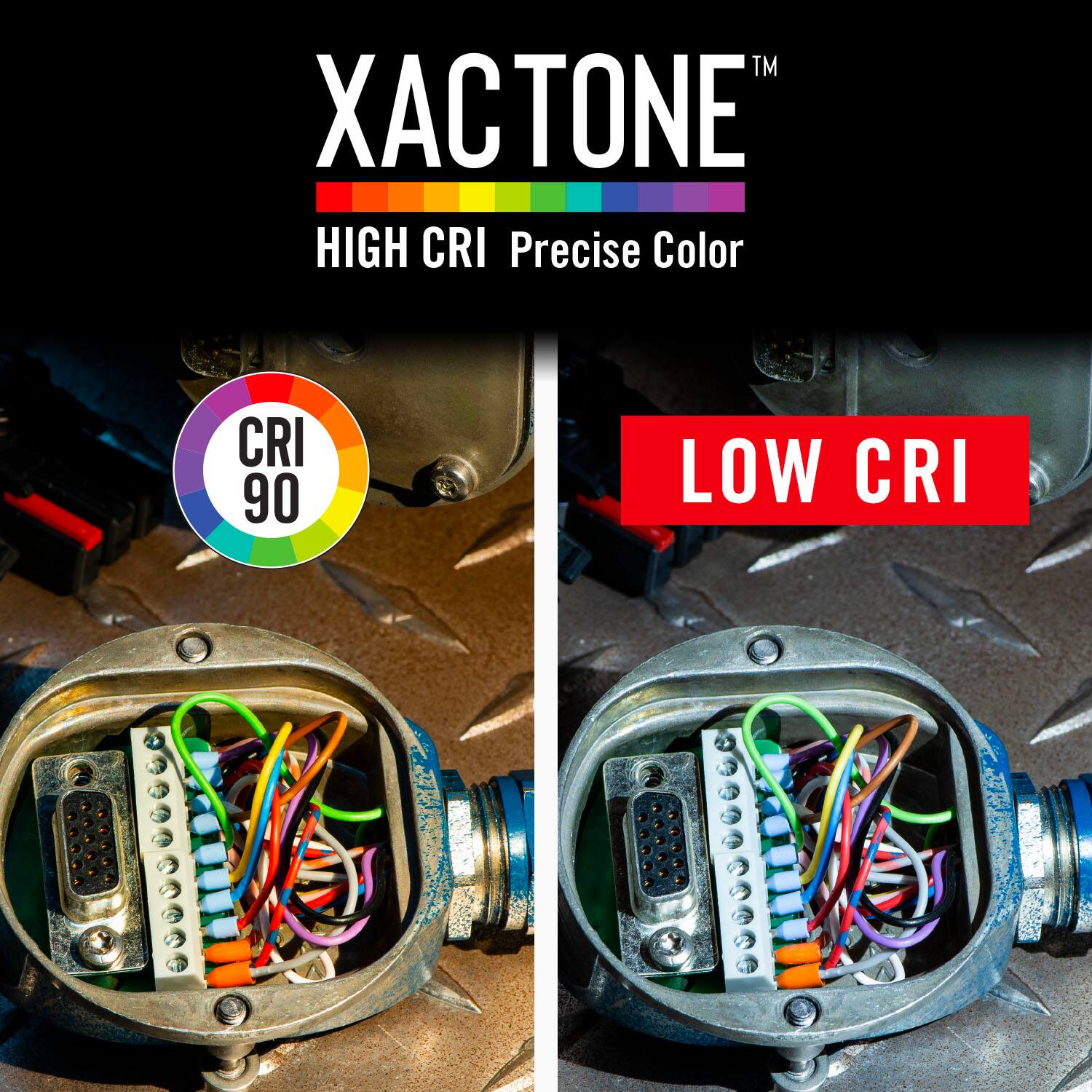 XACTONE™  
HIGH CRI Precise Color  
CRI 90  
LOW CRI