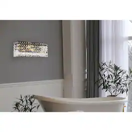 Elegant Lighting - Maxime 18 Inch Black Wall Sconce - Black And Clear