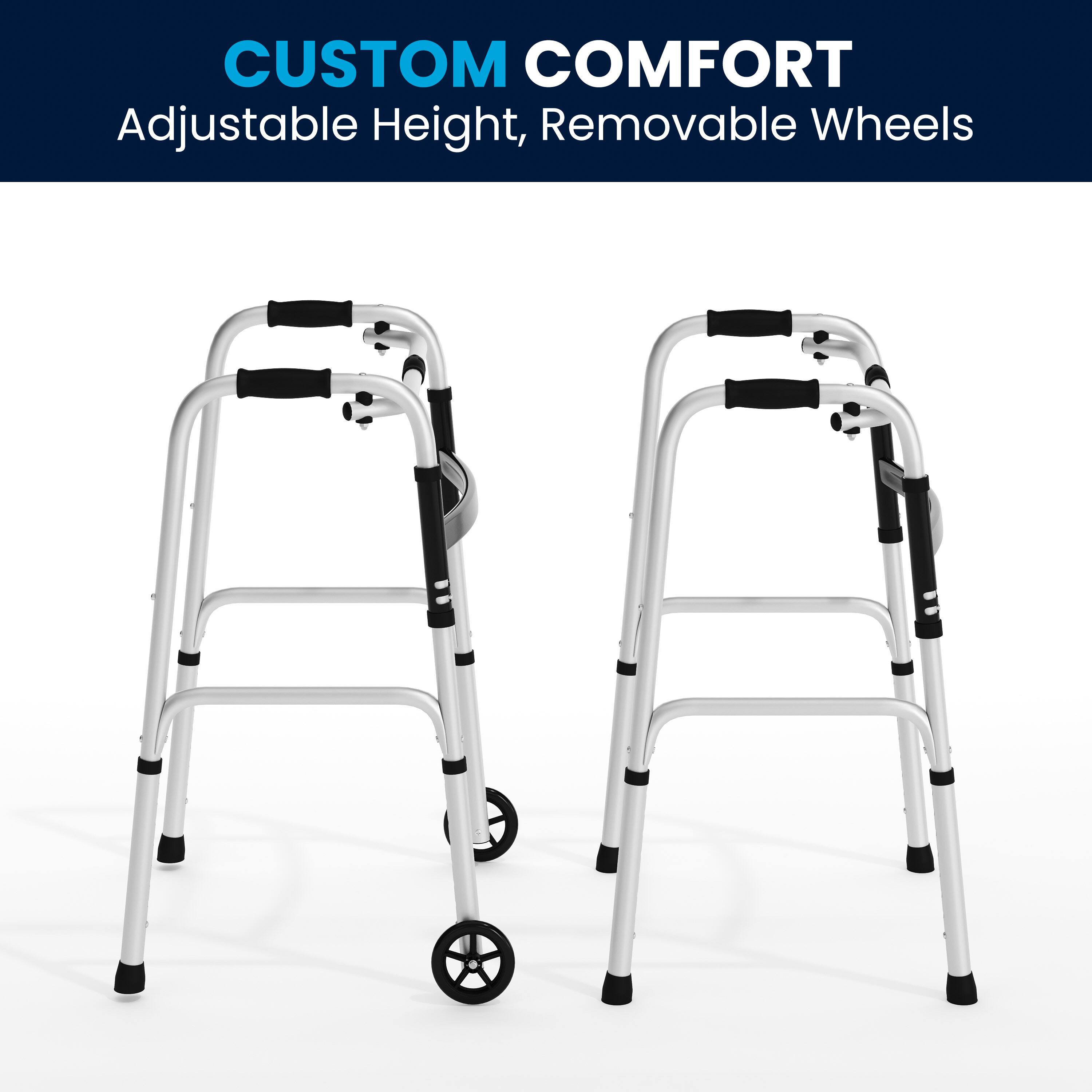 CUSTOM COMFORT  
Adjustable Height, Removable Wheels
