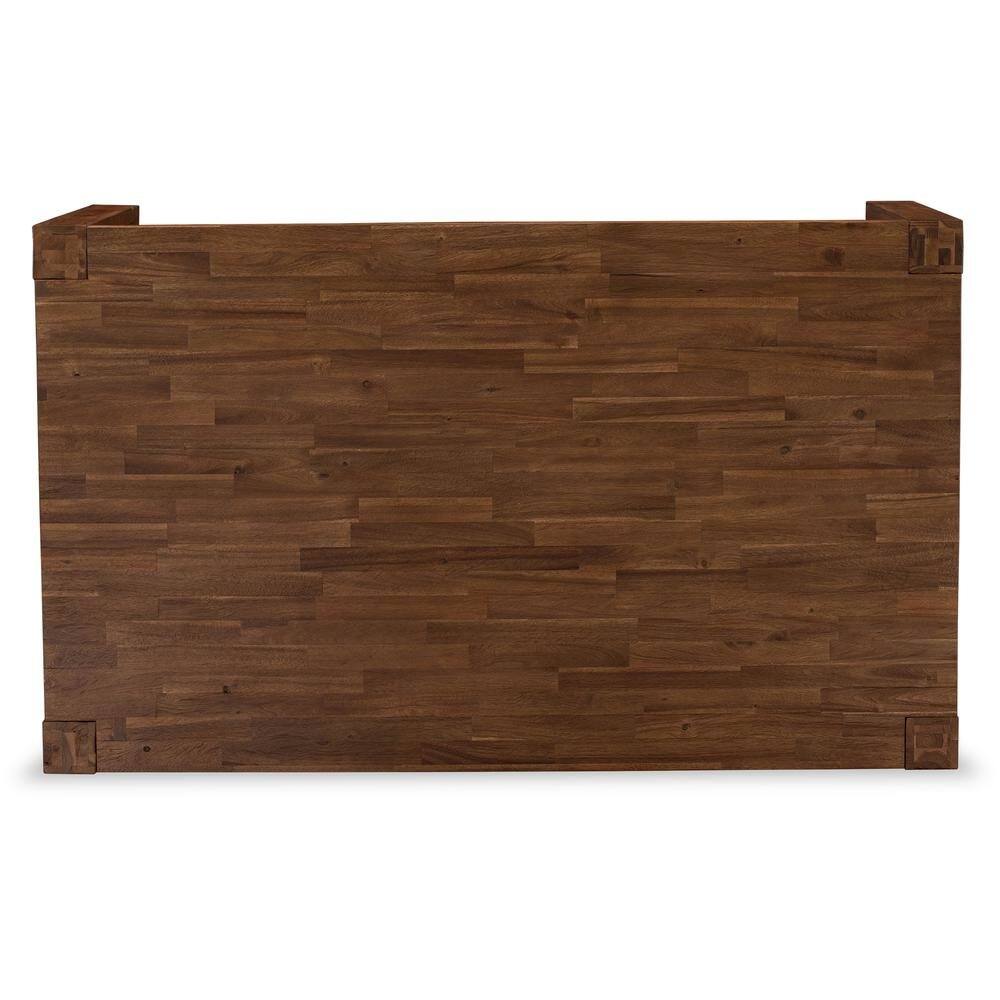 Angle. FurniFact - Rectangular Kitchen Table - Walnut.