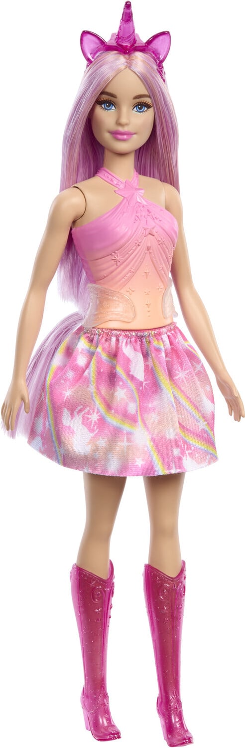 Mattel - Barbie Unicorn Doll With Pink Hair, Ombre Outfit And Unicorn Accessories - COLLECTIBLES - Multicolor