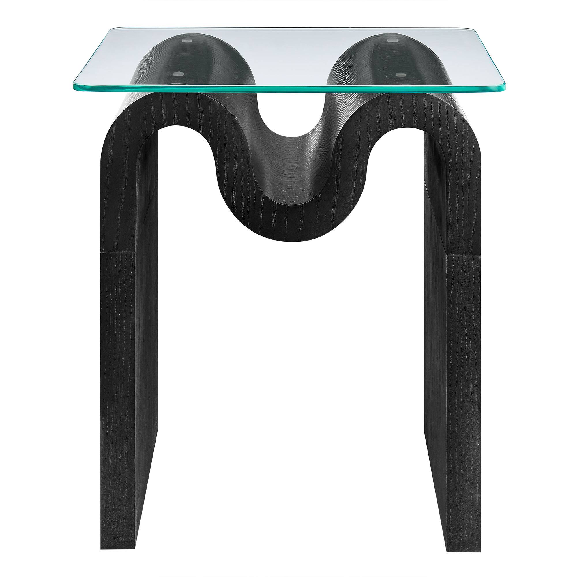 Alt View 3. Modway - Ondine Glass Top Side Table by Modway - Black.