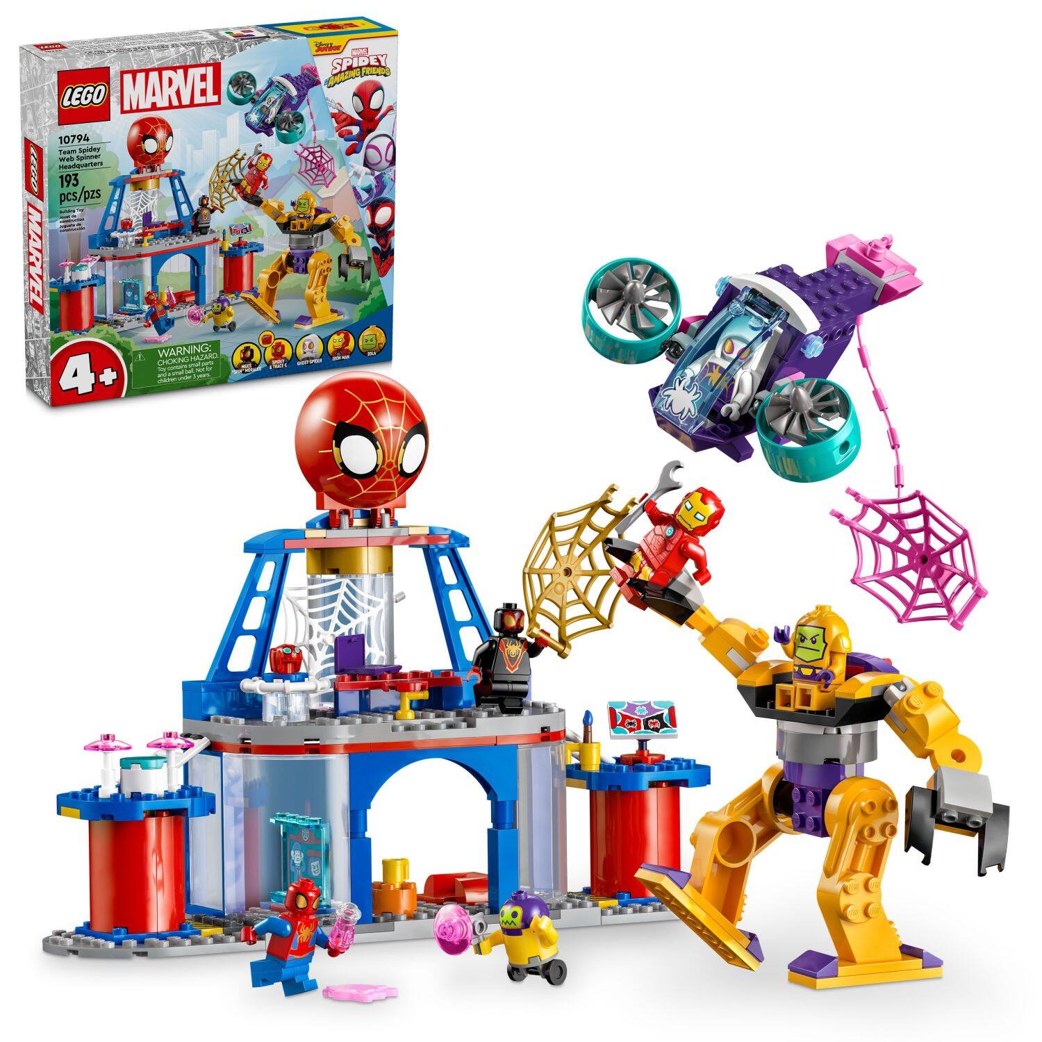 LEGO Marvel Team Spidey Web Spinner Headquarters Spider Man Toy 10794 6470343 Best Buy