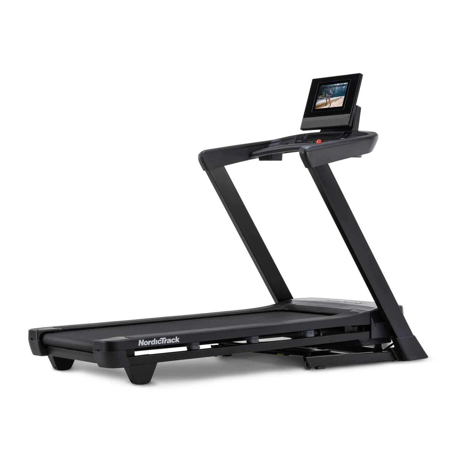 NordicTrack - T Series 10 Treadmill with 10" Tilting Touchscreen and Compact Design - Black