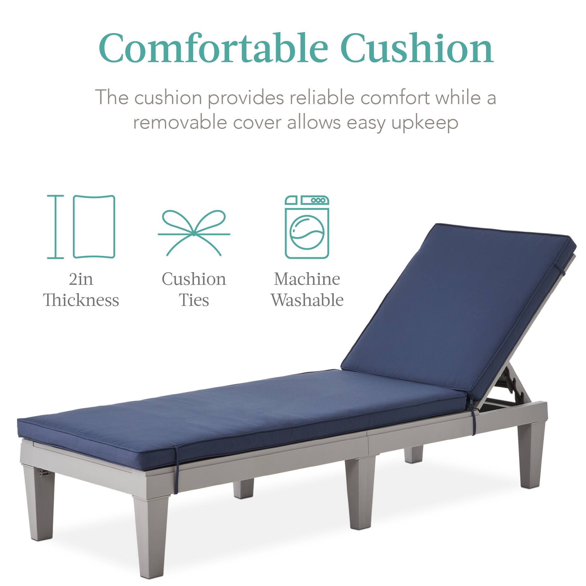 Comfortable Cushion

The cushion provides reliable comfort while a removable cover allows easy upkeep

2in Thickness  
Cushion Ties  
Machine Washable