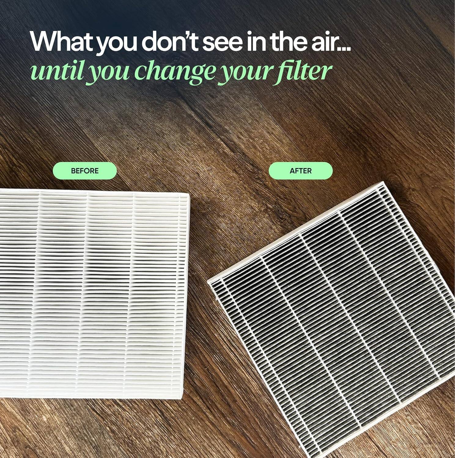What you don't see in the air... until you change your filter

BEFORE

AFTER
