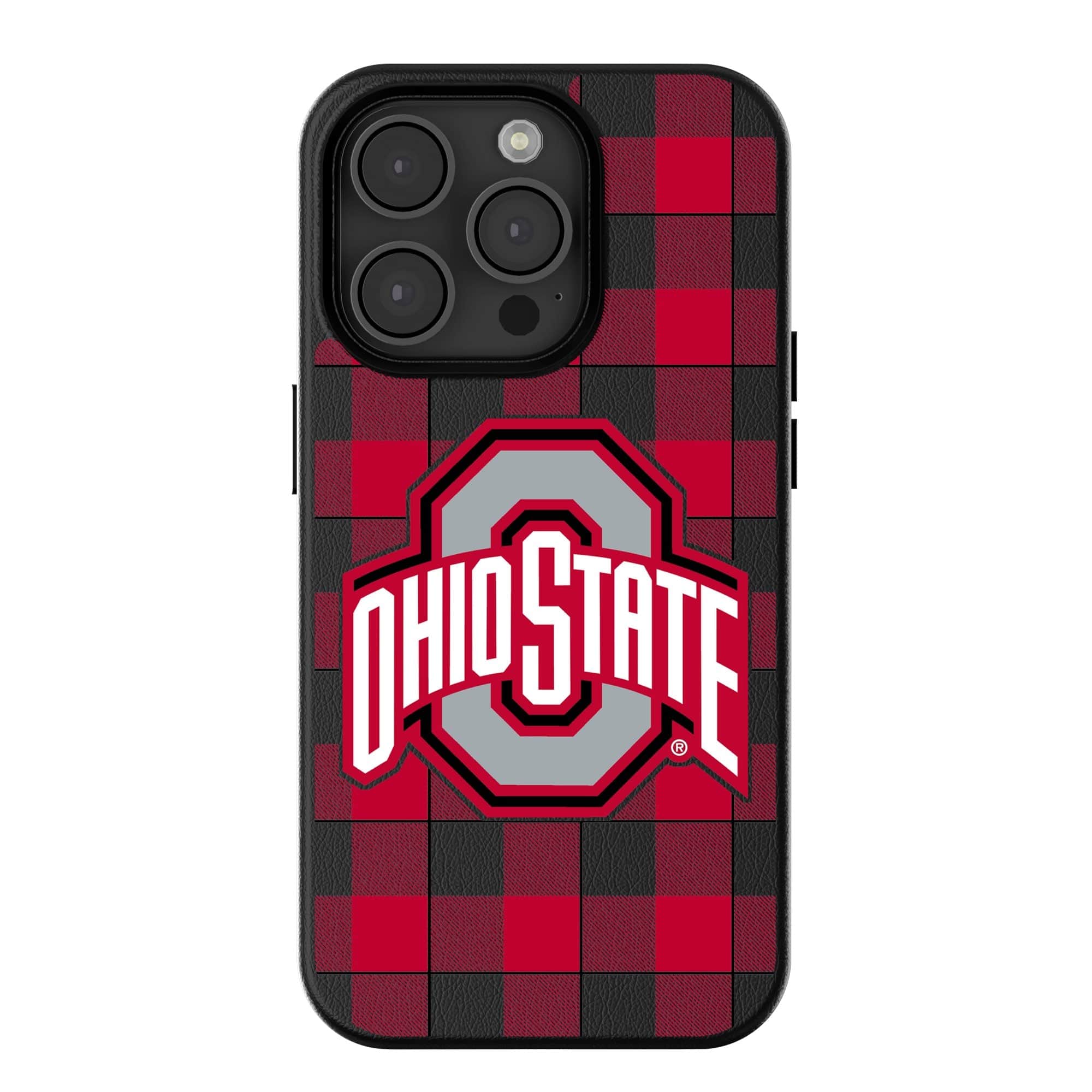 Keyscaper - NCAA - Ohio State Buckeyes Plaid Magnetic Bump iPhone Case - 16 - Black price history on PriceWatchPro