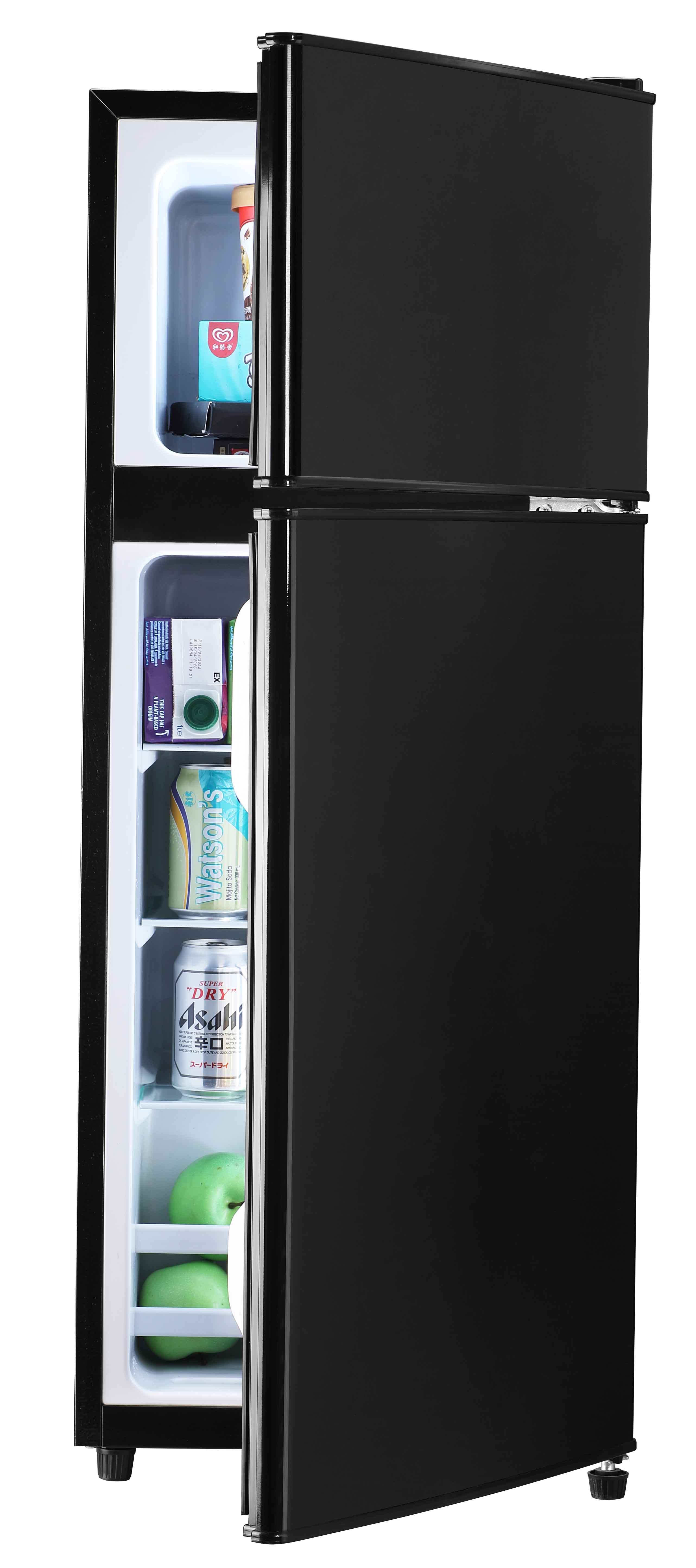 Loheer 3.2 Cu. Ft. 2 Door Compact Mini Fridge with Separate