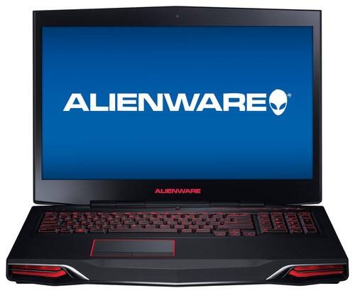 Front Standard. Alienware - 17.3" Laptop - Intel Core i7 - 8GB Memory - 750GB Hard Drive - Silver.
