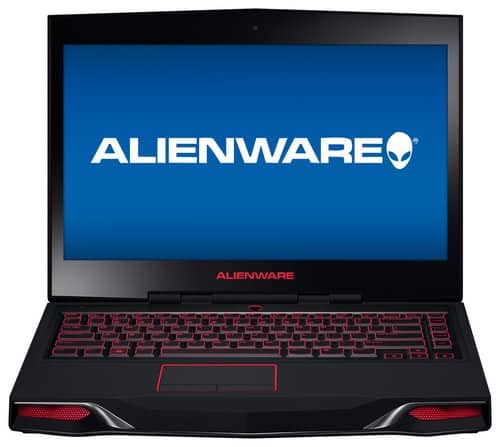 Front Standard. Alienware - 14" Laptop - 8GB Memory - 750GB Hard Drive - Silver.