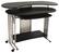 Front. Comfort - Regallo Expandable L-Shape Computer Desk - Black.