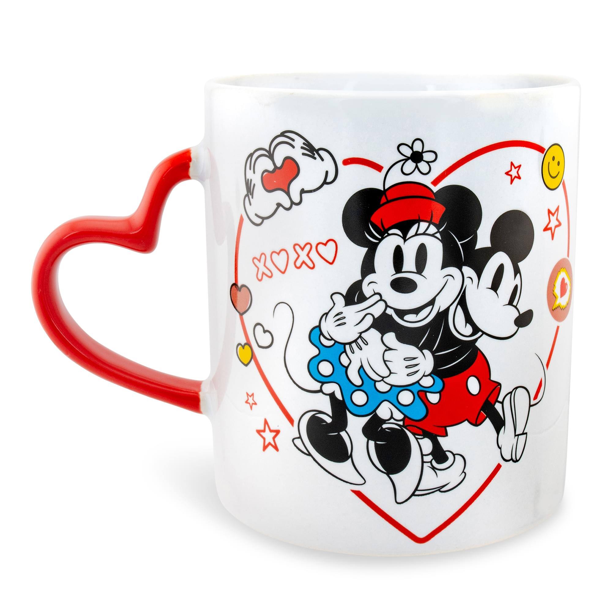 Alt View 1. Disney - Disney Mickey and Minnie Mouse Icons 20-Ounce Ceramic Mug With Sculpted Handle - Red.