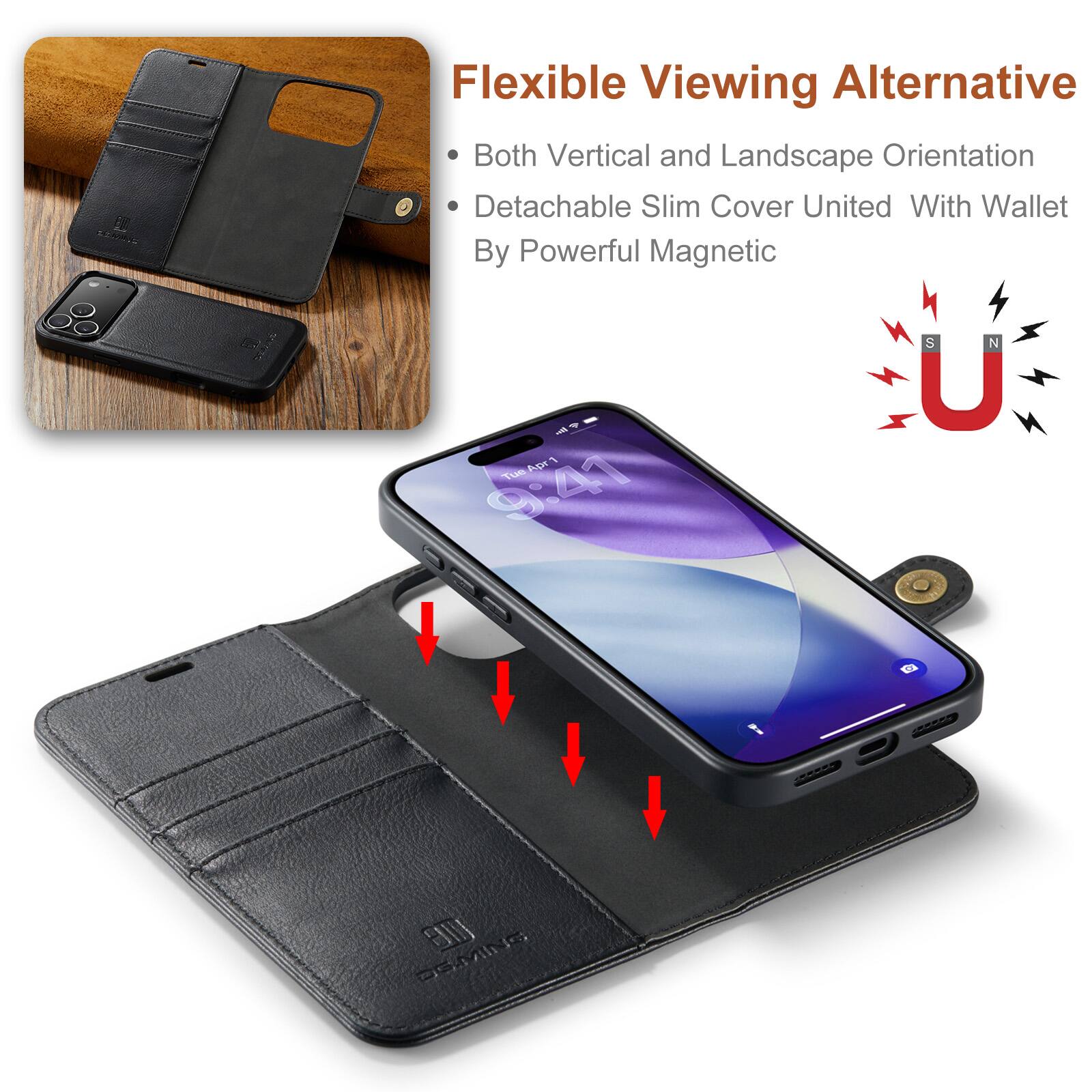 Flexible Viewing Alternative  
Both Vertical and Landscape Orientation  
Detachable Slim Cover United With Wallet By Powerful Magnetic