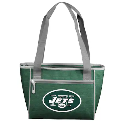 Front. Logo Brands - Crosshatch 16-Can Cooler Tote - Multicolor.