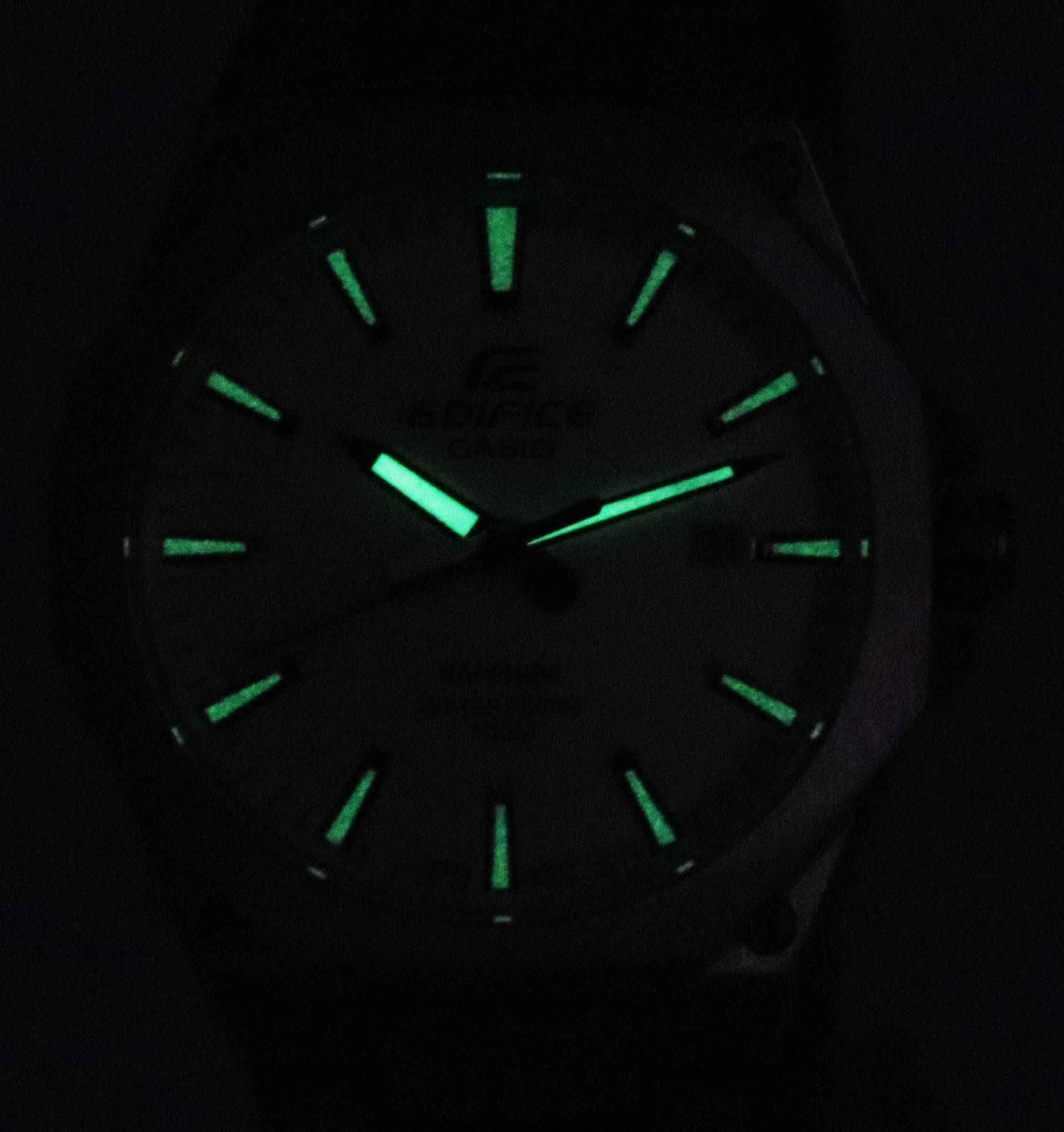 Angle. Casio - Edifice Stainless Steel White Dial Quartz EFR-S108D-7A EFRS108D-7 100M Men's Watch - Silver, White.