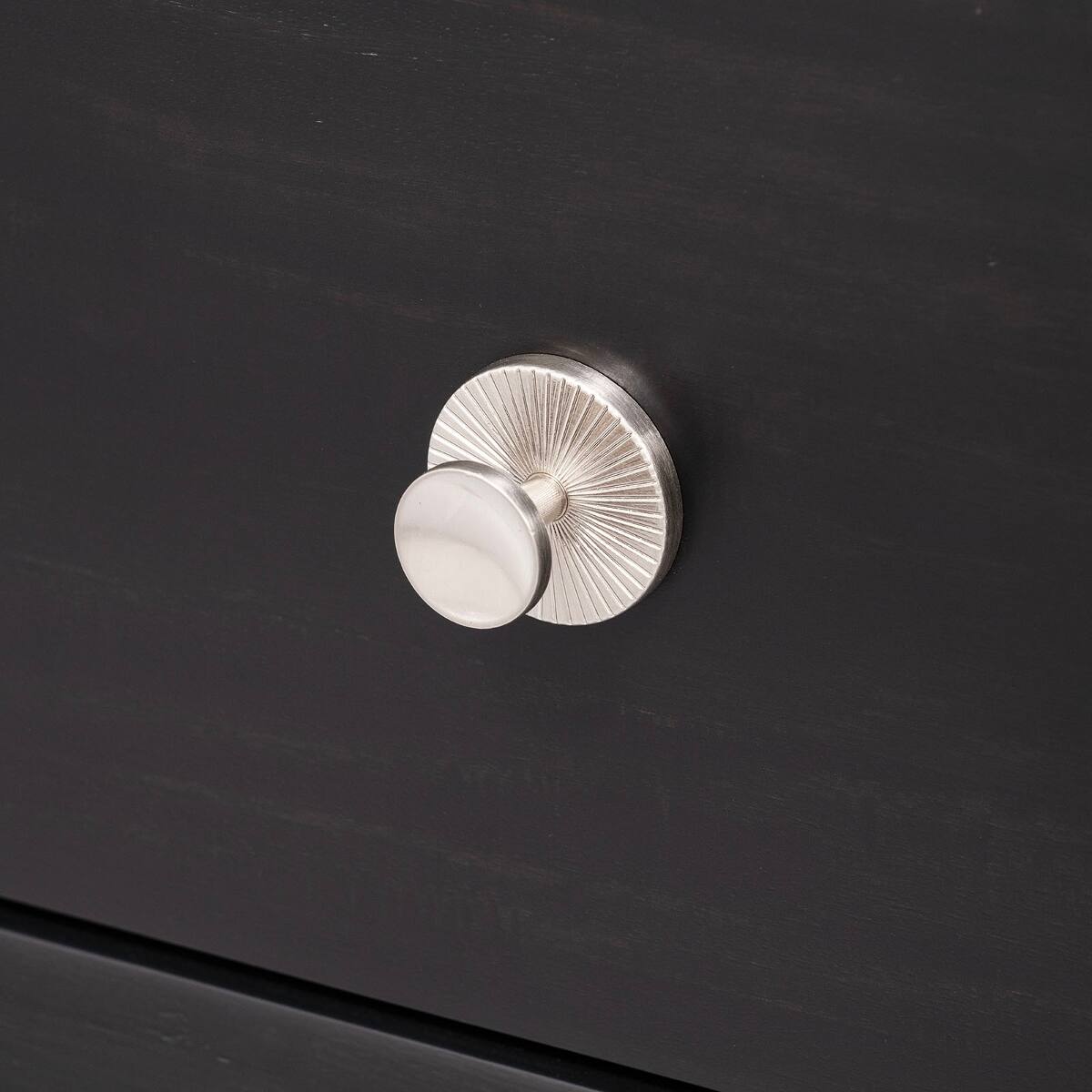 Back. Loheer - Loheer Black Mid Century Modern Nightstand with USB-A and USB-C Charging Ports - Black.