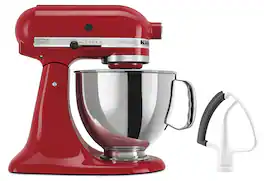 KitchenAid - Value Bundle Artisan® Series 5 Quart Tilt-Head Stand Mixer with Flex - Empire Red
