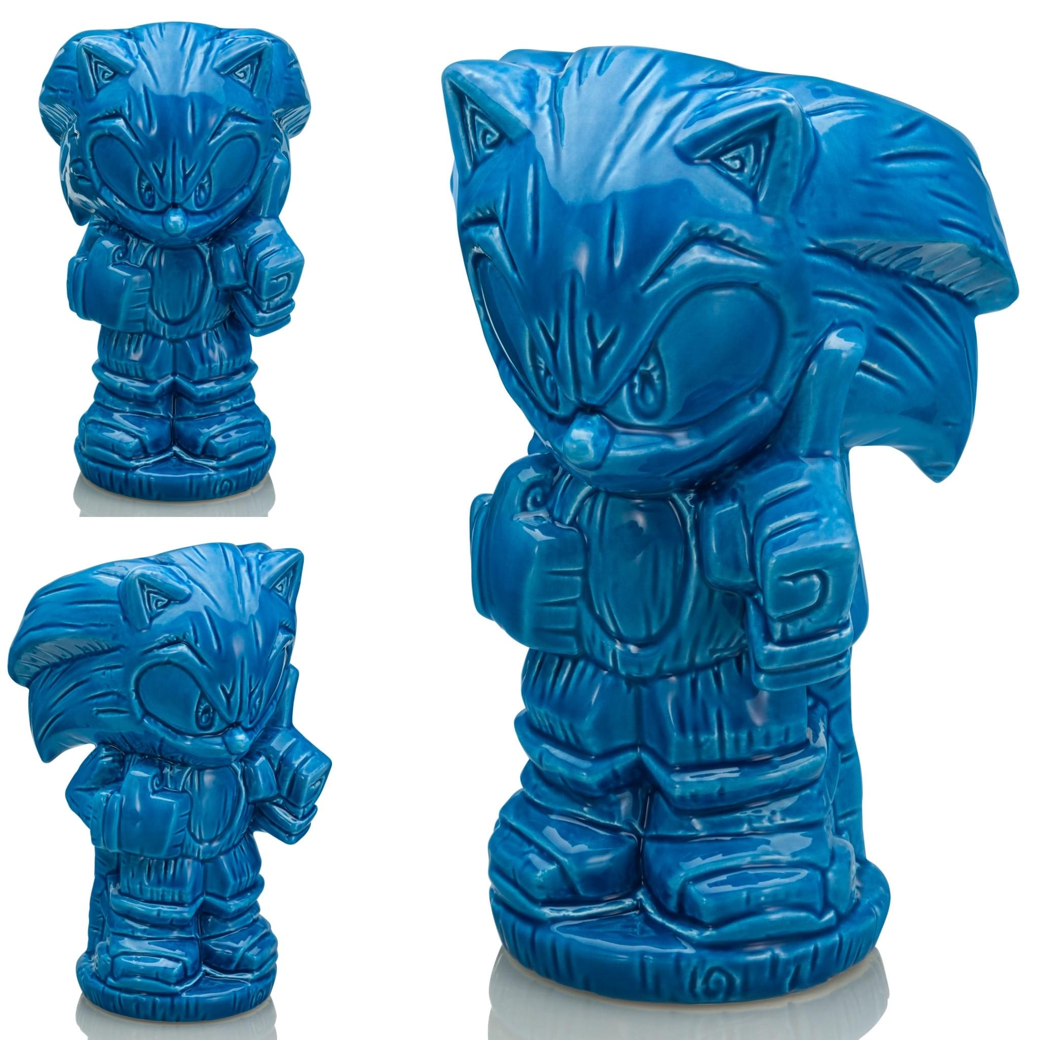 Alt View 3. ThinkGeek - Geeki Tikis Sonic The Hedgehog Sonic Ceramic Mug | Holds 13 Ounces - Blue.